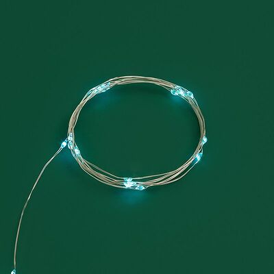 NEON-NIGHT 303-003 Гирлянда светодиодная Роса 2м, 20LED, ГОЛУБОЙ, IP20, тонкий батарейный блок, 2хCR2032 в комплекте NEON-NIGHT