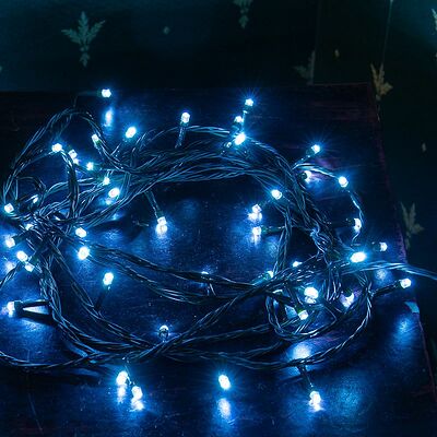NEON-NIGHT 303-013 Гирлянда Твинкл Лайт 4 м, темно-зеленый ПВХ, 25 LED, цвет: Синий