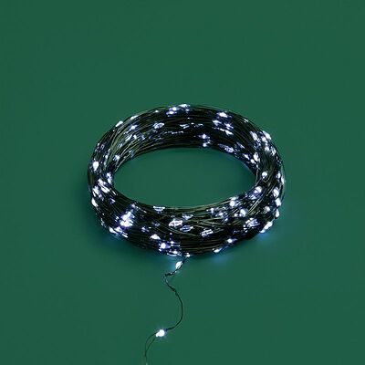 NEON-NIGHT 303-275 Гирлянда светодиодная Роса с контроллером 30м, 300LED, БЕЛЫЙ, IP20, 230В, зеленый провод NEON-NIGHT