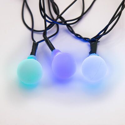 NEON-NIGHT 303-540 Гирлянда Шарики Ø18 мм, 5 м, темно-зеленый ПВХ, 30 диодов, цвет RGB