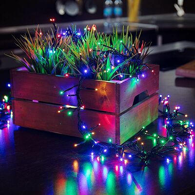 NEON-NIGHT 303-629 Гирлянда Кластер LED 3 м, темно-зеленый ПВХ IP20, 288 диодов, цвет мультиколор