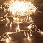 NEON-NIGHT 303-646 Гирлянда светодиодная Кластер 10м 400 LED ТЕПЛЫЙ БЕЛЫЙ прозрачный ПВХ IP65 постоянное свечение 230В нужен блок 303-500-1 NEON-NIGHT
