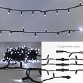 NEON-NIGHT 315-515 Гирлянда светодиодная Нить 20м 200 LED БЕЛЫЙ черный каучук IP67 постоянное свечение 24В соединяется NEON-NIGHT нужен трансформатор 531-100/531-311/531-312