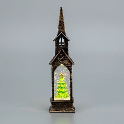NEON-NIGHT 501-187 Светильник декоративный (фигура) Башня с эффектом снегопада и подсветкой NEON-NIGHT