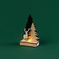 NEON-NIGHT 504-002 Деревянная фигурка с подсветкой Елочка с оленем 12x6x21,5 см NEON-NIGHT 504-002 Деревянная фигурка с подсветкой Елочка с оленем 12x6x21,5 см