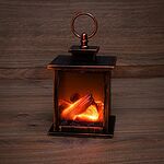 NEON-NIGHT 511-031 Светодиодный камин Кантри с эффектом живого огня 12х12х18,5 см, батарейки 3хАА (не в комплекте)