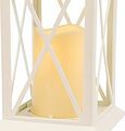 NEON-NIGHT 513-046 Декоративный фонарь со свечой 14x14x29 см, белый корпус, теплый белый цвет свечения NEON-NIGHT NEON-NIGHT 513-046 Декоративный фонарь со свечой 14x14x29 см, белый корпус, теплый белый цвет свечения NEON-NIGHT