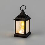 NEON-NIGHT 513-065 Декоративный фонарь 11х11х22,5 см, черный корпус, теплый белый цвет свечения с эффектом мерцания NEON-NIGHT