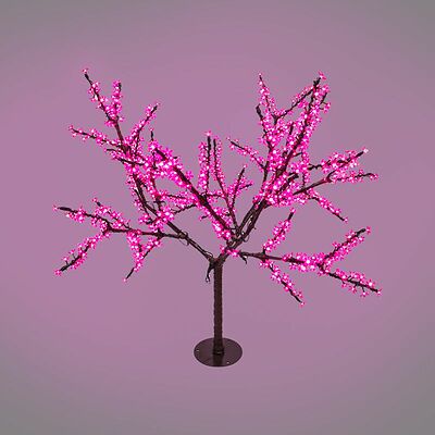 NEON-NIGHT 531-108 Светодиодное дерево Сакура, высота 1,5м, диаметр кроны 1,8м, розовые светодиоды, IP65, понижающий трансформатор в комплекте NEON-NIGHT