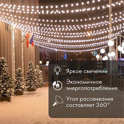 NEON-NIGHT 601-801 Ретро-лампа филаментная ST45, E27, 2 LED, 2Вт, ТЕПЛЫЙ БЕЛЫЙ, 230В, IP65 NEON-NIGHT