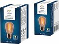 NEON-NIGHT 601-801 Ретро-лампа филаментная ST45, E27, 2 LED, 2Вт, ТЕПЛЫЙ БЕЛЫЙ, 230В, IP65 NEON-NIGHT