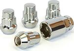 Болт секретный M12×1.25, ключ 17/19, 30/32, конус, хром, 1 ключ