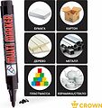 Noname 08-8601 Маркер перманентный Multi Marker 3мм, черный, пулевидный Crown Noname 08-8601 Маркер перманентный Multi Marker 3мм, черный, пулевидный Crown
