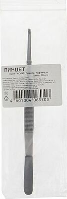 Noname 12-0365 Пинцет прямой, рифленый 155мм ПРОФИ