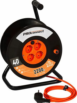 PROconnect 11-7606 Удлинитель силовой на катушке 4 гнезда с/з 40м 3х1мм² PROconnect