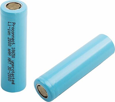 PROconnect 30-2000-01 Аккумулятор Li-ion 18650, 3,7В, 2000мАч, без платы защиты, плоский контакт, 1 шт, бопп пакет PROconnect