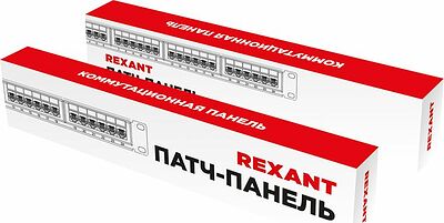 REXANT 02-0031 Панель коммутационная с кабельным органайзером 19 quot;, 1U, 24 порта, UTP, RJ-45, CAT 5e REXANT PRO