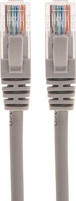 REXANT 02-0100-03 Патч-корд U/UTP, CAT 5e, RJ45-RJ45, 26AWG, LSZH, серый, 0,3м REXANT