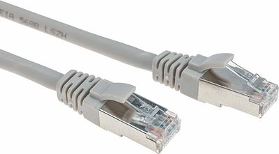 REXANT 02-0390-05 Патч-корд S/FTP, CAT 6A (10G), RJ45-RJ45, 28AWG, LSZH, серый, 0,5м REXANT