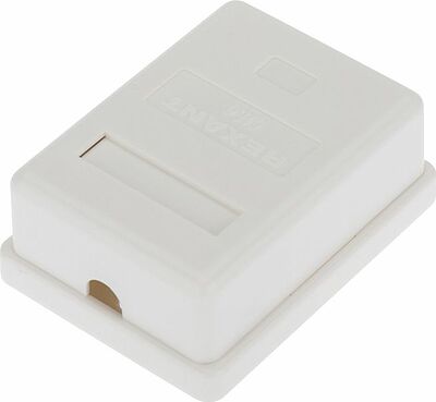 REXANT 03-0132 Розетка компьютерная внешняя, 1-порт RJ-45 (8P8C), UTP CAT 6 REXANT