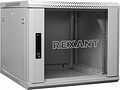 REXANT 04-0664-111 Настенный шкаф 19 quot; 6U 600×450×368 (ШxГxВ), дверь стекло, металлическая задняя стенка, боковые съемные стенки, RAL 7035 REXANT