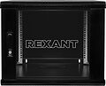 REXANT 04-1266-112 Настенный шкаф 19 quot; 12U 600×600×635 (ШxГxВ), дверь стекло, металлическая задняя стенка, боковые съемные стенки, RAL 9005 REXANT