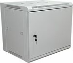 REXANT 04-2211 Шкаф настенный 19 quot; 9U 600×450×500мм (ШxГxВ) -дверь металл, боковые стенки съемные (разобранный) RAL 7035 REXANT PRO