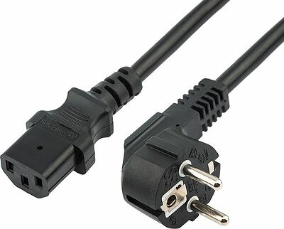 REXANT 04-2731 Шнур сетевой СЕЕ 7/7 (Schuko) – IEC 320 C13 3x0,75мм², 6A, длина 0,6м REXANT