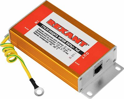 REXANT 05-3079-1 Грозозащита витой пары разъем RJ45 с PoE REXANT