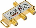 REXANT 05-6102-1 Делитель ТВх3 под F-разъем, 5-1000МГц, Gold (4 F-разъема в комплекте) REXANT