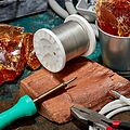 REXANT 09-3507 Припой ПОМ-3, 500г, Ø2мм, (олово 97%, медь 3%), бессвинцовый, ГОСТ 21931-76, катушка REXANT