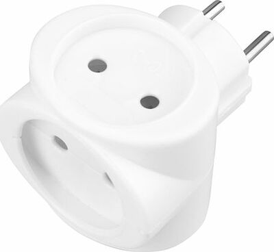 REXANT 11-1064 Тройник электрический 6А б/з белый 220 В REXANT