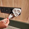 REXANT 11-1069 Тройник электрический пирамида 16А с/з белый REXANT