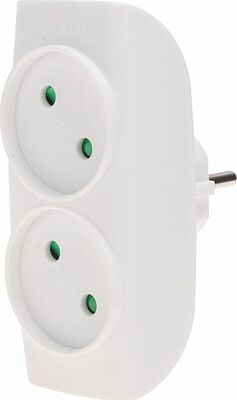 REXANT 11-1074 Двойник электрический 10А б/з вертикальный белый REXANT
