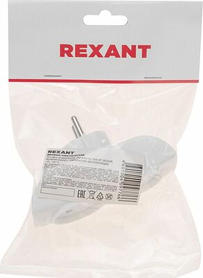 REXANT 11-1074 Двойник электрический 10А б/з вертикальный белый REXANT