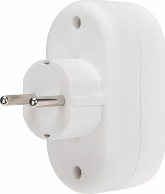 REXANT 11-1075 Двойник электрический 16А с/з вертикальный белый REXANT