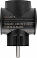 REXANT 11-1083 Тройник электрический универсальный 16А одно гнездо с/з черный REXANT
