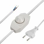 REXANT 11-1139 Шнур сетевой с диммером, 2х0,75 мм² 2м белый REXANT