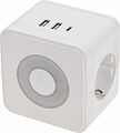 REXANT 11-1251 Двойник электрический Куб 16А с/з + 2хUSB-A 2,4А + USB Type-C 3А с ночной подсветкой, белый REXANT REXANT 11-1251 Двойник электрический Куб 16А с/з + 2хUSB-A 2,4А + USB Type-C 3А с ночной подсветкой, белый REXANT