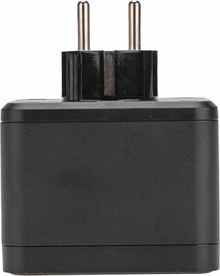 REXANT 11-1252 Двойник электрический Куб 16А с/з + 2хUSB-A 2,4А + USB Type-C 3А с ночной подсветкой, черный REXANT