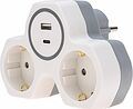 REXANT 11-1253 Двойник электрический (разветвитель) 16А с/з + USB-A + USB-C с защитными шторками, белый REXANT REXANT 11-1253 Двойник электрический (разветвитель) 16А с/з + USB-A + USB-C с защитными шторками, белый REXANT