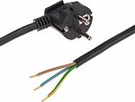 REXANT 11-1326 Шнур электрический с вилкой ПВС 3х1,5 мм² 3м черный REXANT
