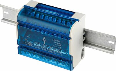 REXANT 11-2304-11 Шина на DIN-рейку в корпусе (кросс-модуль) 4х11 REXANT