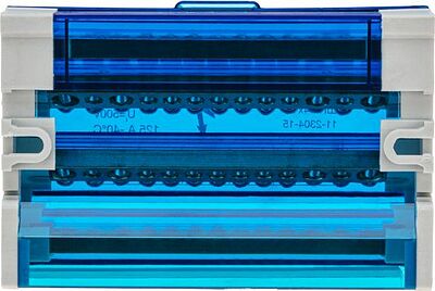 REXANT 11-2304-15 Шина на DIN-рейку в корпусе (кросс-модуль) 4х15 REXANT