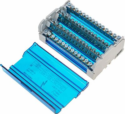 REXANT 11-2304-15 Шина на DIN-рейку в корпусе (кросс-модуль) 4х15 REXANT