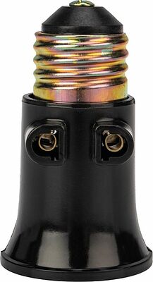 REXANT 11-8855 Патрон-розетка карболитовый Е27 черный, с этикеткой REXANT
