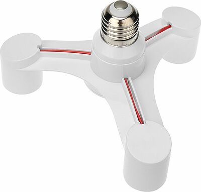REXANT 11-8861 Разветвитель цокольный Е27-3хЕ27 белый REXANT