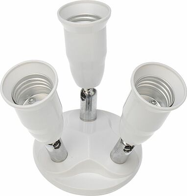 REXANT 11-8863 Разветвитель цокольный Е27-3хЕ27 (поворотный цоколь) белый REXANT