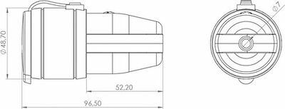REXANT 111-004 Розетка влагозащищенная переносная с крышкой 1 гнездо, с/з, 16А, IP44 каучук, черная REXANT
