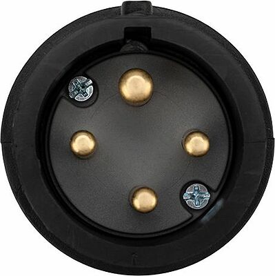 REXANT 111-006 Вилка влагозащищенная переносная 3Р+РЕ, 32А, IP44 каучук, черная REXANT